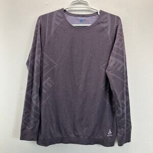Odlo Women's Long Sleeve Top Purple XL SUW Top Crew Neck